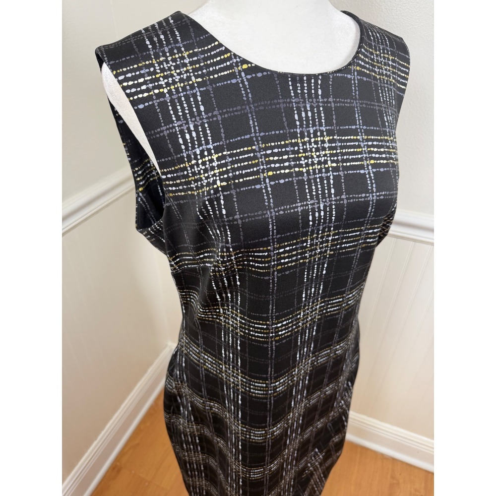 Tommy Hilfiger Plaid Sheath Dress‎ Womens Size 10 Sleeveless Career Office NWOT - Picture 3 of 8